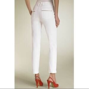 SoCa ST JOHN White Zipper Detail Ankle Straight Leg Jeans 14